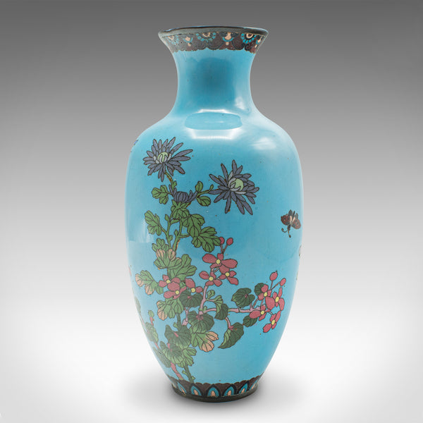 Antique Pair Of Display Urns, Japanese, Cloisonne, Posy Vase, Meiji, Victorian