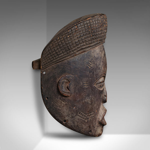 Antique Chokwe Mask, Central African, Carved Hardwood, Tribal, Victorian, C.1900