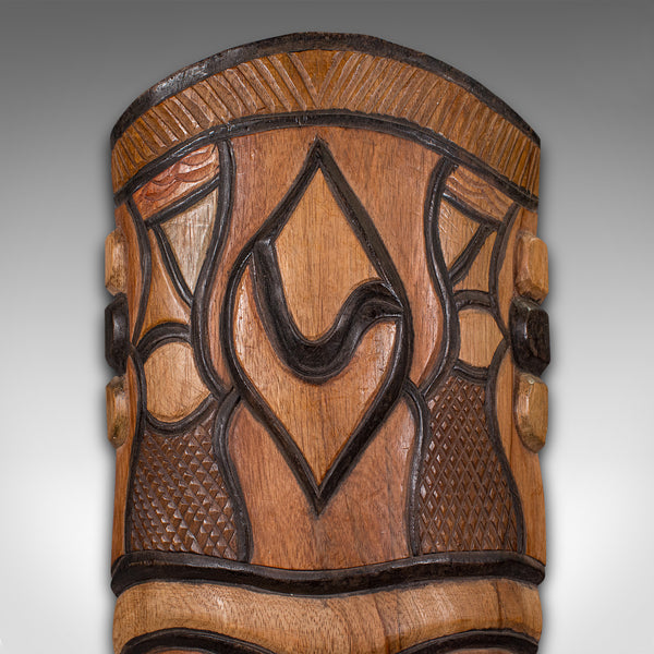 Tall Vintage Tribal Mask, Central African, Decorative Cultural Ornament, C.1970