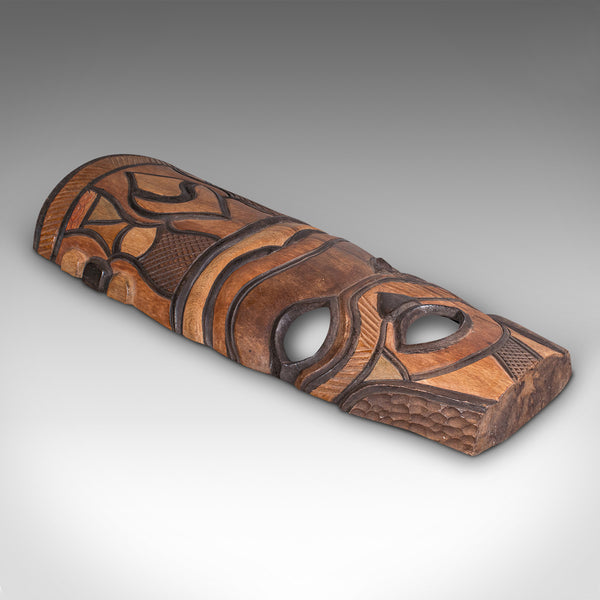 Tall Vintage Tribal Mask, Central African, Decorative Cultural Ornament, C.1970