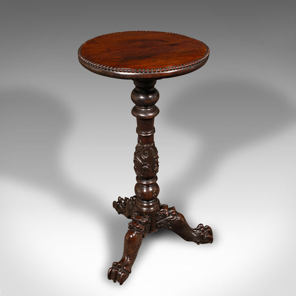 Antique Campaign Torchere, English, Side Table, Planter Stand, William IV, 1835