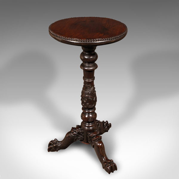 Antique Campaign Torchere, English, Side Table, Planter Stand, William IV, 1835