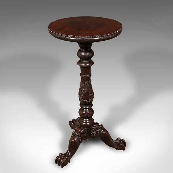 Antique Campaign Torchere, English, Side Table, Planter Stand, William IV, 1835