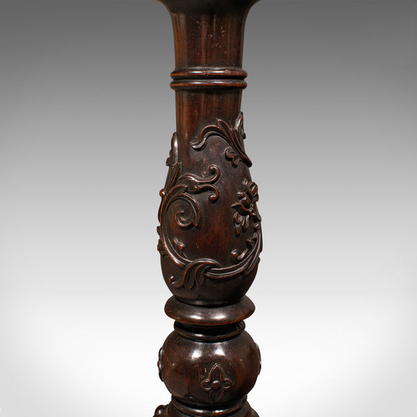 Antique Campaign Torchere, English, Side Table, Planter Stand, William IV, 1835