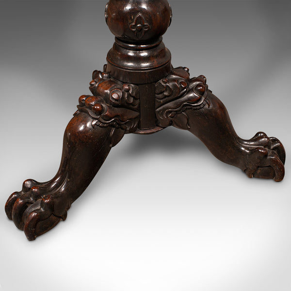 Antique Campaign Torchere, English, Side Table, Planter Stand, William IV, 1835
