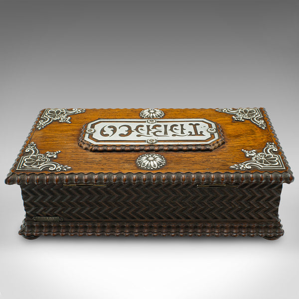 Vintage Tobacco Box, Portuguese, Satinwood, Keepsake Case, Mid Century, C.1940
