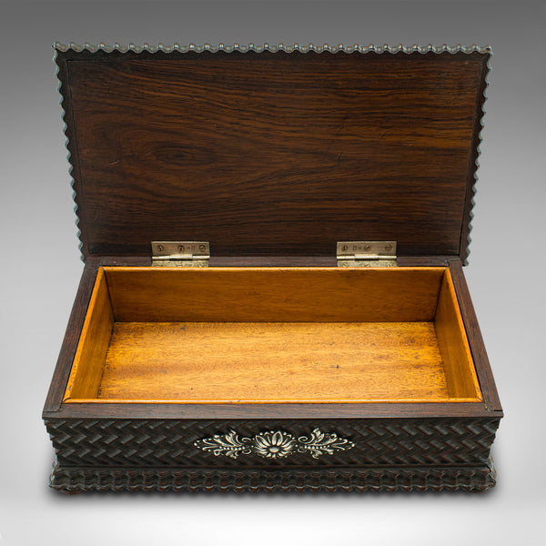 Vintage Tobacco Box, Portuguese, Satinwood, Keepsake Case, Mid Century, C.1940