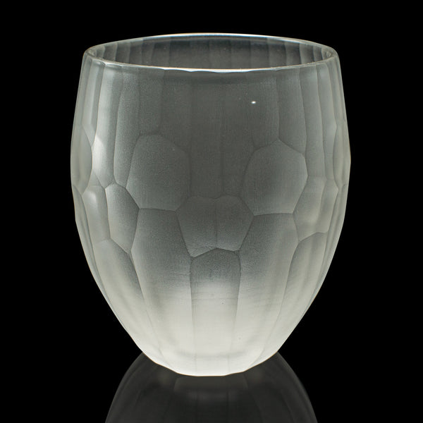 Set of 4 Contemporary Wimbledon Spirit Tumblers, Frosted Cordial Glasses, Signed