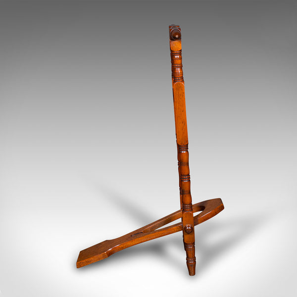 Antique Boot Jack, English, Walnut, Folding Shoe Pull, Entrance Hall, Victorian