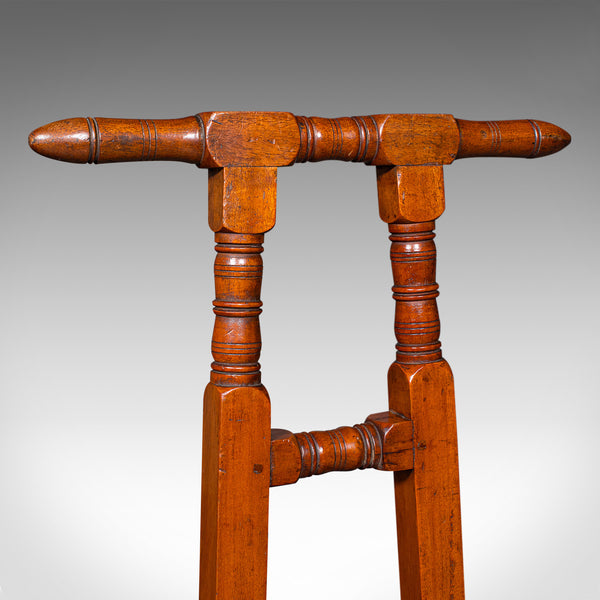 Antique Boot Jack, English, Walnut, Folding Shoe Pull, Entrance Hall, Victorian