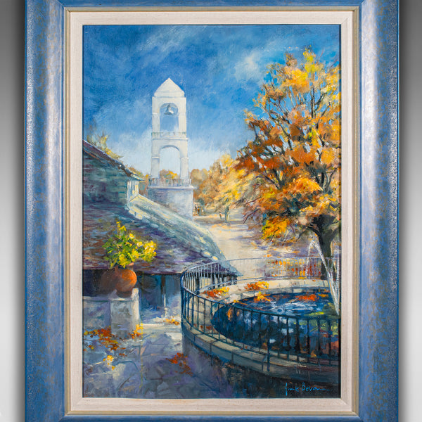 Vintage Landscape Painting, English, Framed Oil On Board, Art, Signed, C.1980