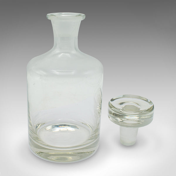 Vintage Cognac Decanter, English, Glass, Spirit Vessel, Mid Century, Circa 1950