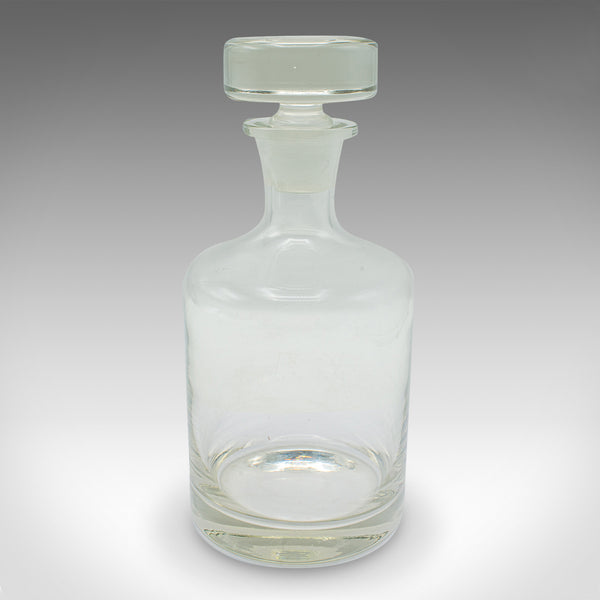 Vintage Cognac Decanter, English, Glass, Spirit Vessel, Mid Century, Circa 1950