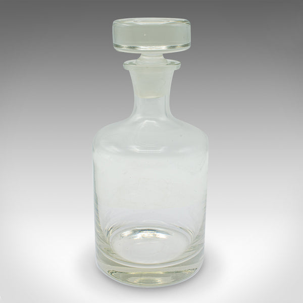 Vintage Cognac Decanter, English, Glass, Spirit Vessel, Mid Century, Circa 1950