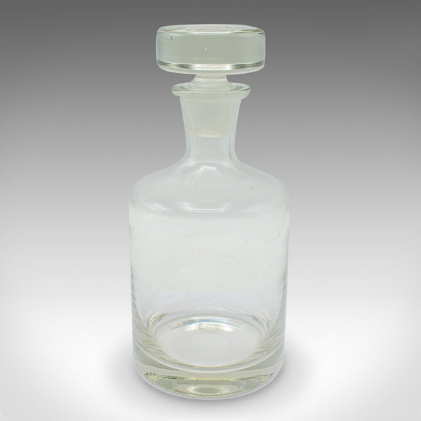 Vintage Cognac Decanter, English, Glass, Spirit Vessel, Mid Century, Circa 1950