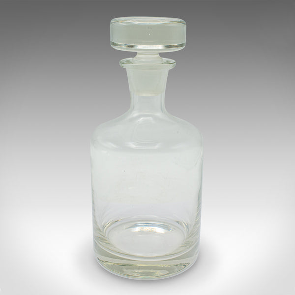 Vintage Cognac Decanter, English, Glass, Spirit Vessel, Mid Century, Circa 1950