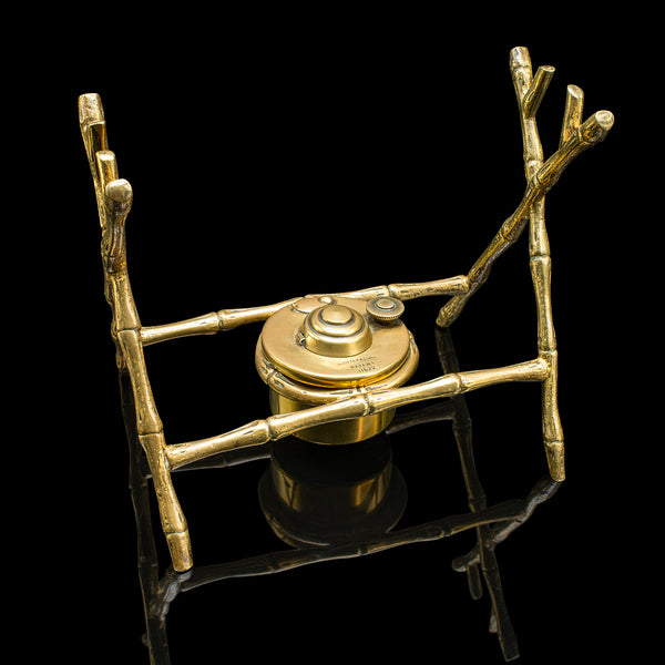 Antique Spirit Kettle, English, Brass, Teapot, Burner, Arts & Crafts, Victorian