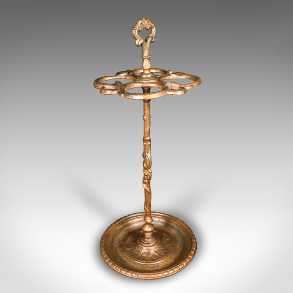 Antique Gentleman's Stick Stand, English, Hallway Umbrella Loop, Victorian, 1860
