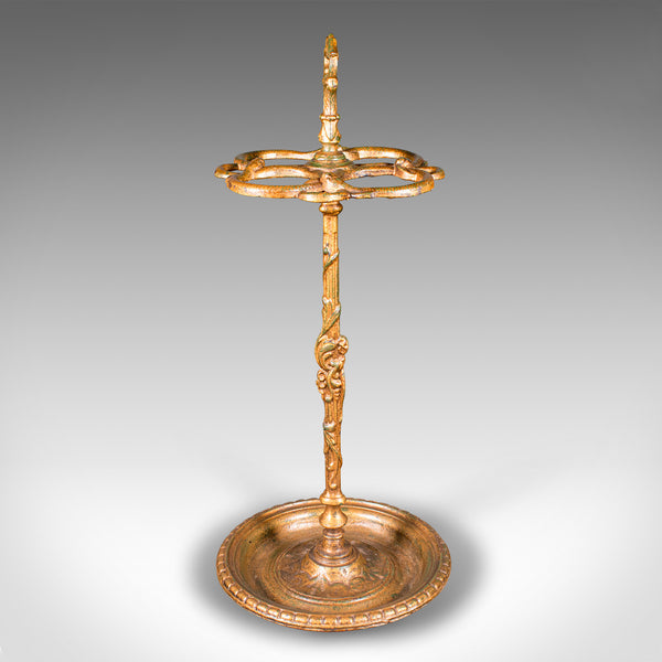 Antique Gentleman's Stick Stand, English, Hallway Umbrella Loop, Victorian, 1860