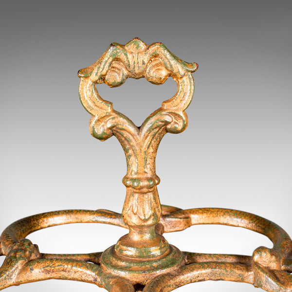 Antique Gentleman's Stick Stand, English, Hallway Umbrella Loop, Victorian, 1860