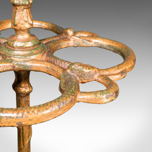 Antique Gentleman's Stick Stand, English, Hallway Umbrella Loop, Victorian, 1860