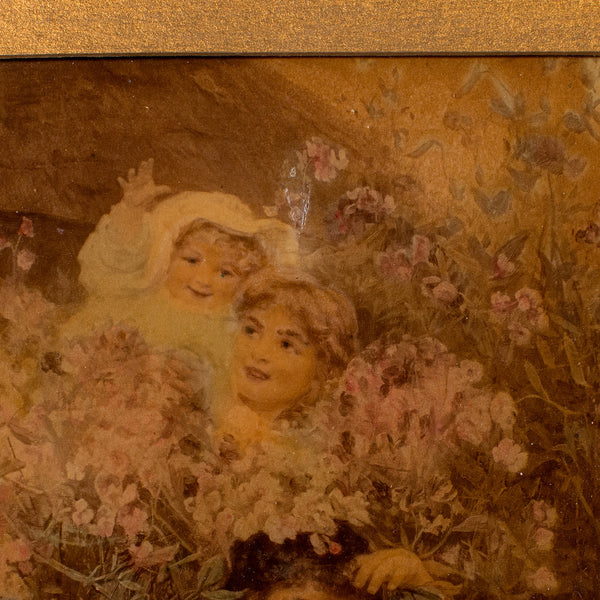 Small Antique Crystoleum Picture, English, Art, Mezzotint Painting, Victorian