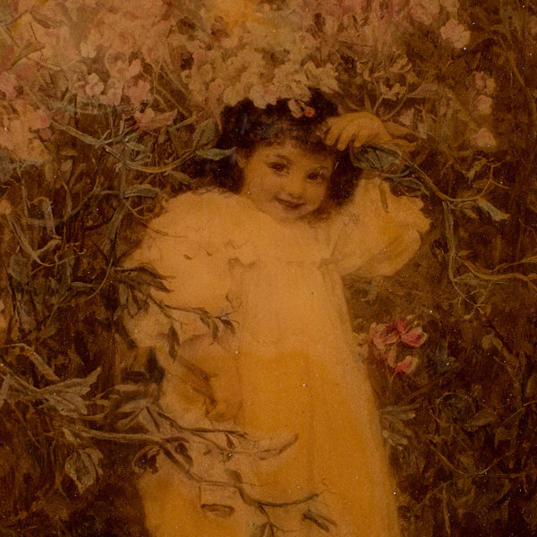 Small Antique Crystoleum Picture, English, Art, Mezzotint Painting, Victorian