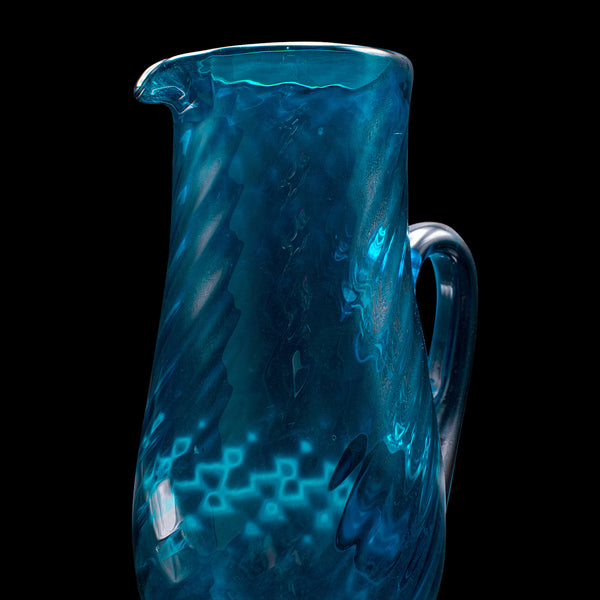 Vintage Milk Jug, Scandinavian, Art Glass, Pitcher, Serving Ewer, Mid Century
