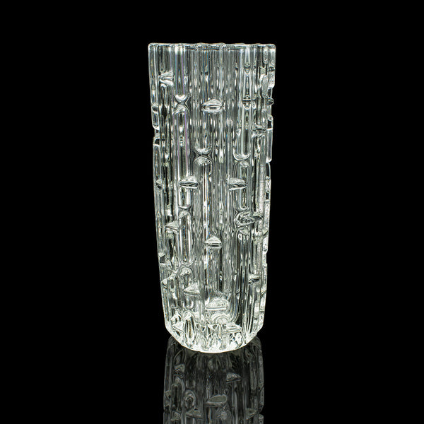 Pair Of Vintage Designer Vases, Czech, Bohemian Art Glass, Flower Sleeve, C.1960