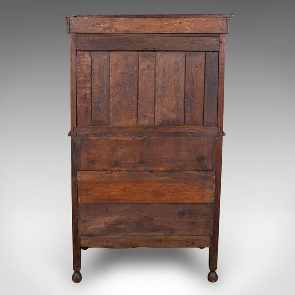 Small Antique Court Cabinet, English, Oak, Side Cupboard, Petite, Rare, Revival