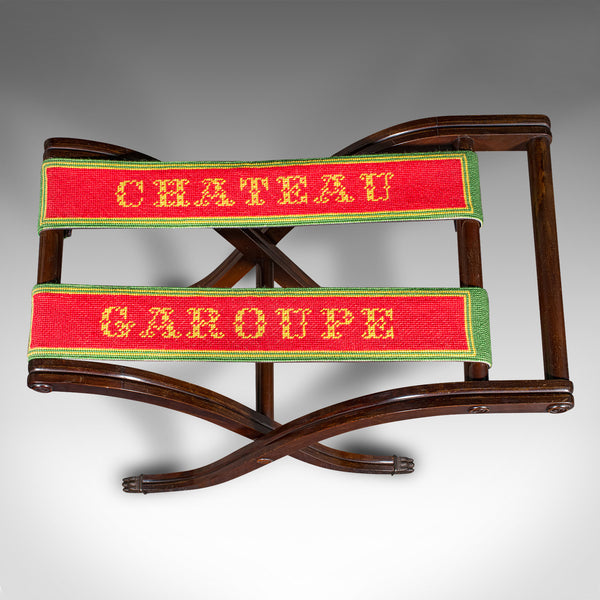 Antique Chateau Luggage Stand, French, Folding Suitcase Rack, Edwardian, C.1910