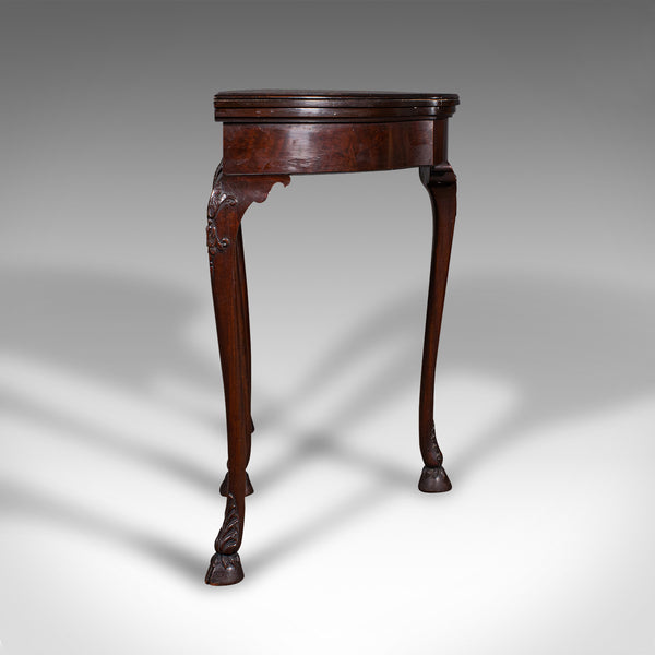 Antique Georgian Revival Card Table, English, Folding, Games, Victorian, C.1890