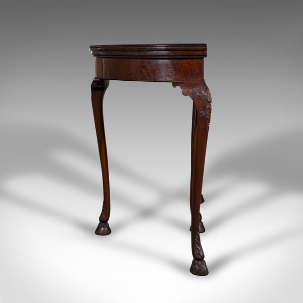 Antique Georgian Revival Card Table, English, Folding, Games, Victorian, C.1890