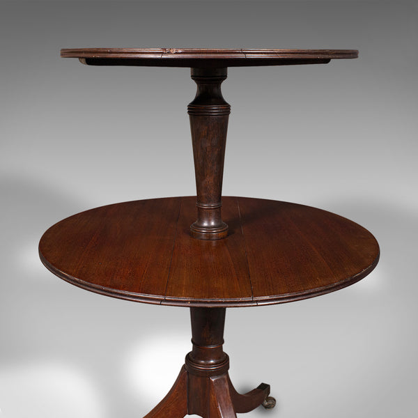 Antique Folding Dumb Waiter, English, Two Tier Serving Stand, Georgian, C.1800