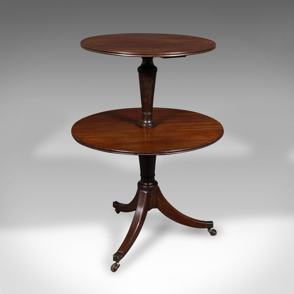 Antique Folding Dumb Waiter, English, Two Tier Serving Stand, Georgian, C.1800