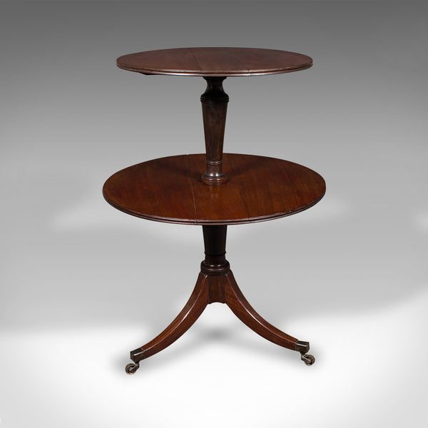 Antique Folding Dumb Waiter, English, Two Tier Serving Stand, Georgian, C.1800