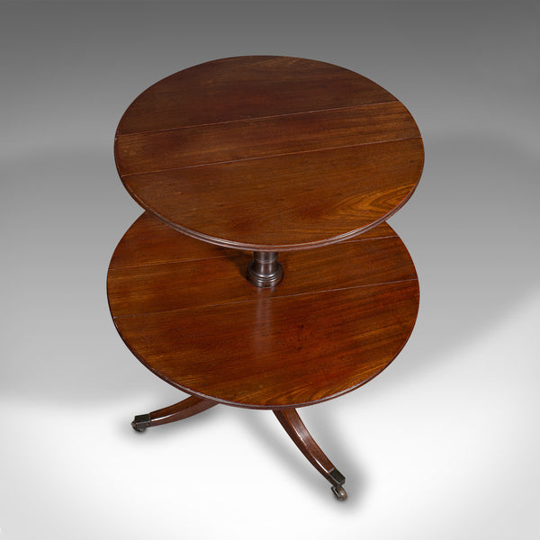 Antique Folding Dumb Waiter, English, Two Tier Serving Stand, Georgian, C.1800