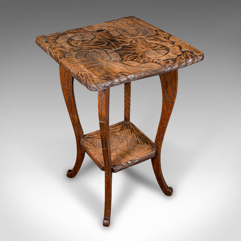 Antique Side Table, Japanese, Lamp, Jardiniere Stand, Arts & Crafts, Edwardian
