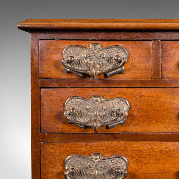 Antique Desktop Specimen Case, English, Miniature Chest of Drawers, Victorian