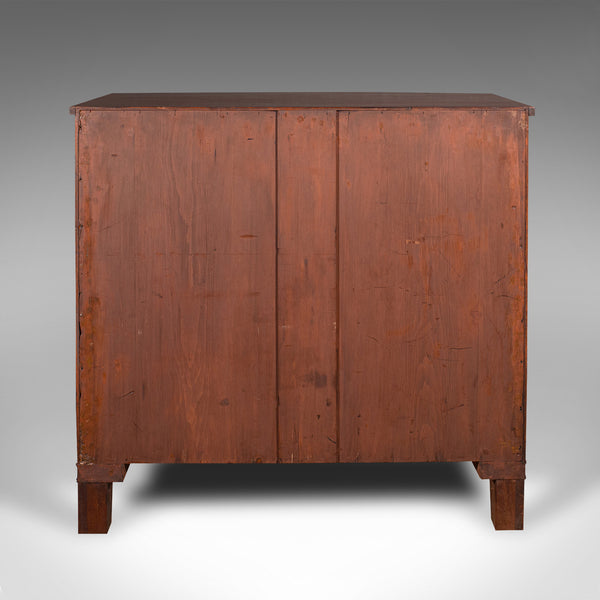Large Antique Bow Front Chest of Drawers, American, Bedroom, Victorian, C.1860