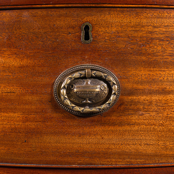 Antique Bow Front Chest of Drawers, English, Bachelors, Bedroom, Georgian, 1790