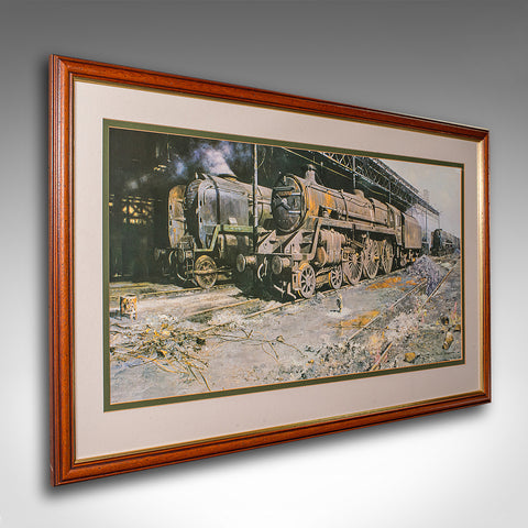 Vintage Locomotive Print, English, Framed, Steam Train Interest, Railwayana, Art