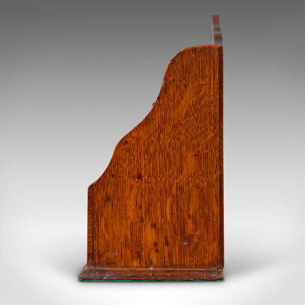 Antique Clerk's Desk Tidy, English, Oak, Organiser, Letter Rack, Victorian, 1870