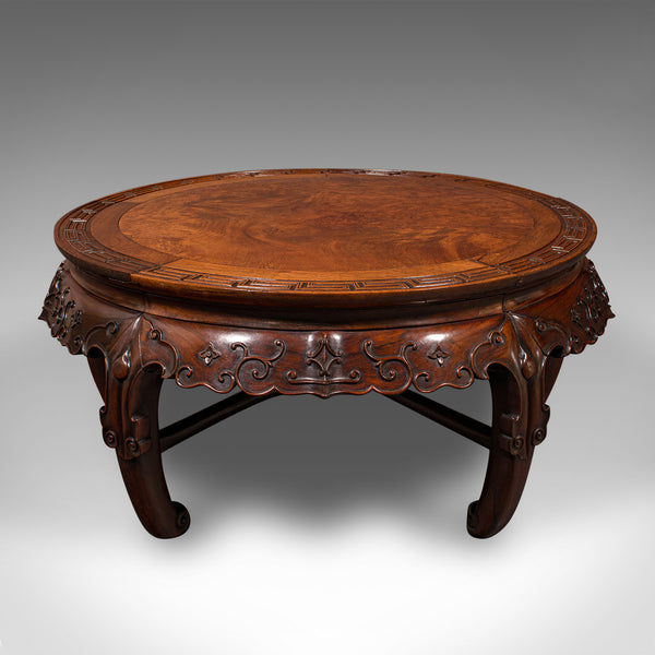 Antique Centre Coffee Table, Chinese, Burr Walnut, Low, Early 20th Century, 1920
