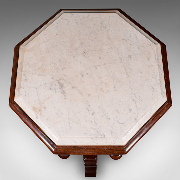 Antique Octagonal Table, English, Marble, Occasional, Centre, Early Victorian
