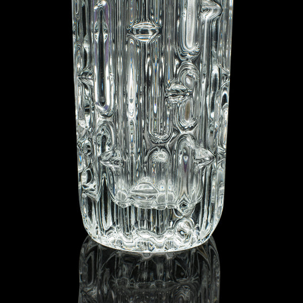 Vintage Designer Vase, Czech, Bohemian Art Glass, Flower Sleeve, Mid Century