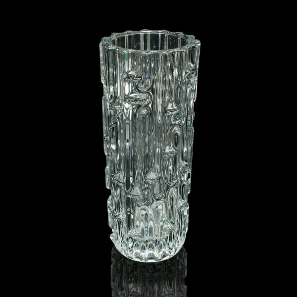 Vintage Designer Vase, Czech, Bohemian Art Glass, Flower Sleeve, Mid Century