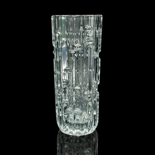 Vintage Designer Vase, Czech, Bohemian Art Glass, Flower Sleeve, Mid Century