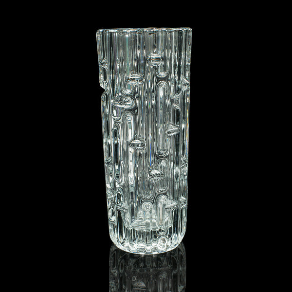 Vintage Designer Vase, Czech, Bohemian Art Glass, Flower Sleeve, Mid Century