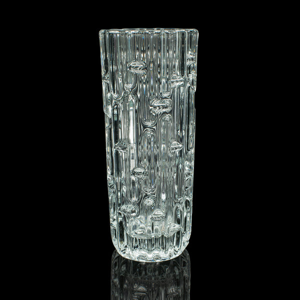 Vintage Designer Vase, Czech, Bohemian Art Glass, Flower Sleeve, Mid Century